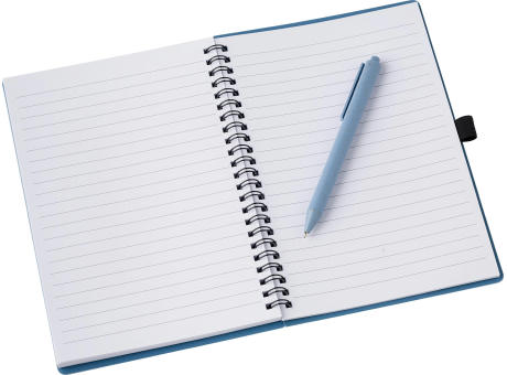 Notizbuch und Kugelschreiber aus Weizenstroh Massimo Werbeartikel