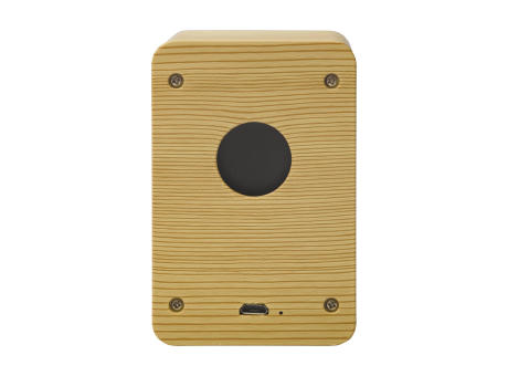 Kabelloser Lautsprecher in klassischer Holzoptik 3W Werbeartikel