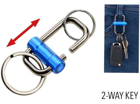 TROIKA Schlüsselanhänger 2-WAY KEY Werbeartikel