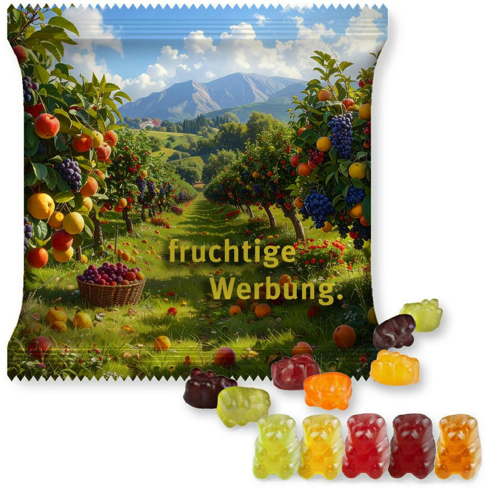 Product image Gummibärchen ohne Gelatine, ca. 30g, Maxi-Tüte Werbeartikel