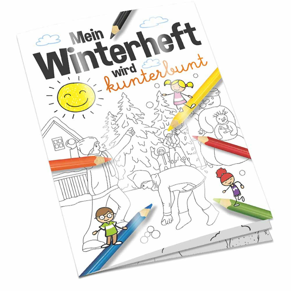 Malbuch / Mal-Set A6 - Winter - Malset neutral Werbeartikel