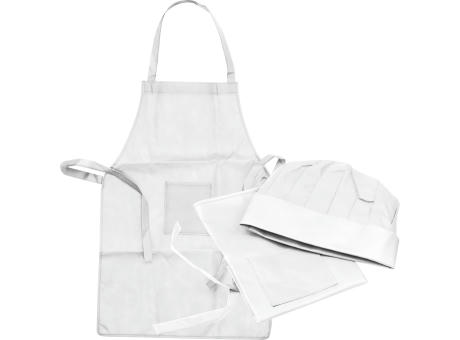 Non Woven Kinderkoch-Set (Schürze + Mütze)  Werbeartikel
