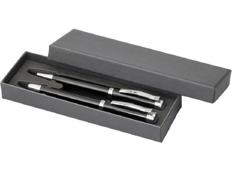 Schreib-Set FORTUNA SCHWARZ, incl. 2-er Pen-Box Werbeartikel