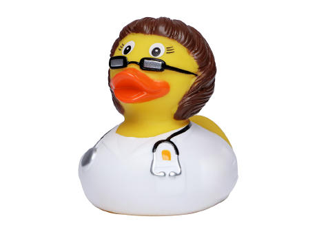 Quietsche-Ente Ärztin, brünette Werbeartikel