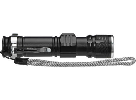 Lichtstarke Taschenlampe mit wiederaufladbarem Akku Werbeartikel