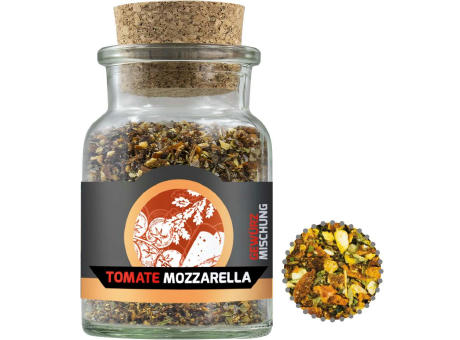 Product image Gewürzmischung Tomate-Mozzarella, ca. 50g, Korkenglas Werbeartikel