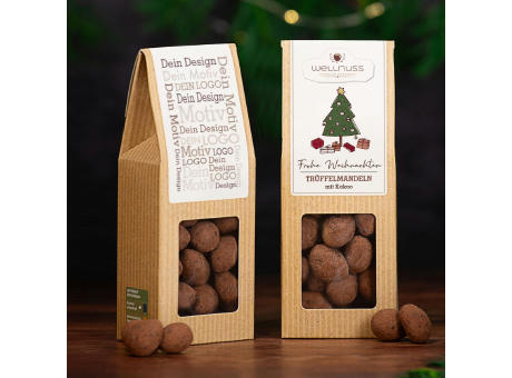 Weihnachts Edition - Trüffelmandeln mit Kakao in der Faltschachtel bedrucken