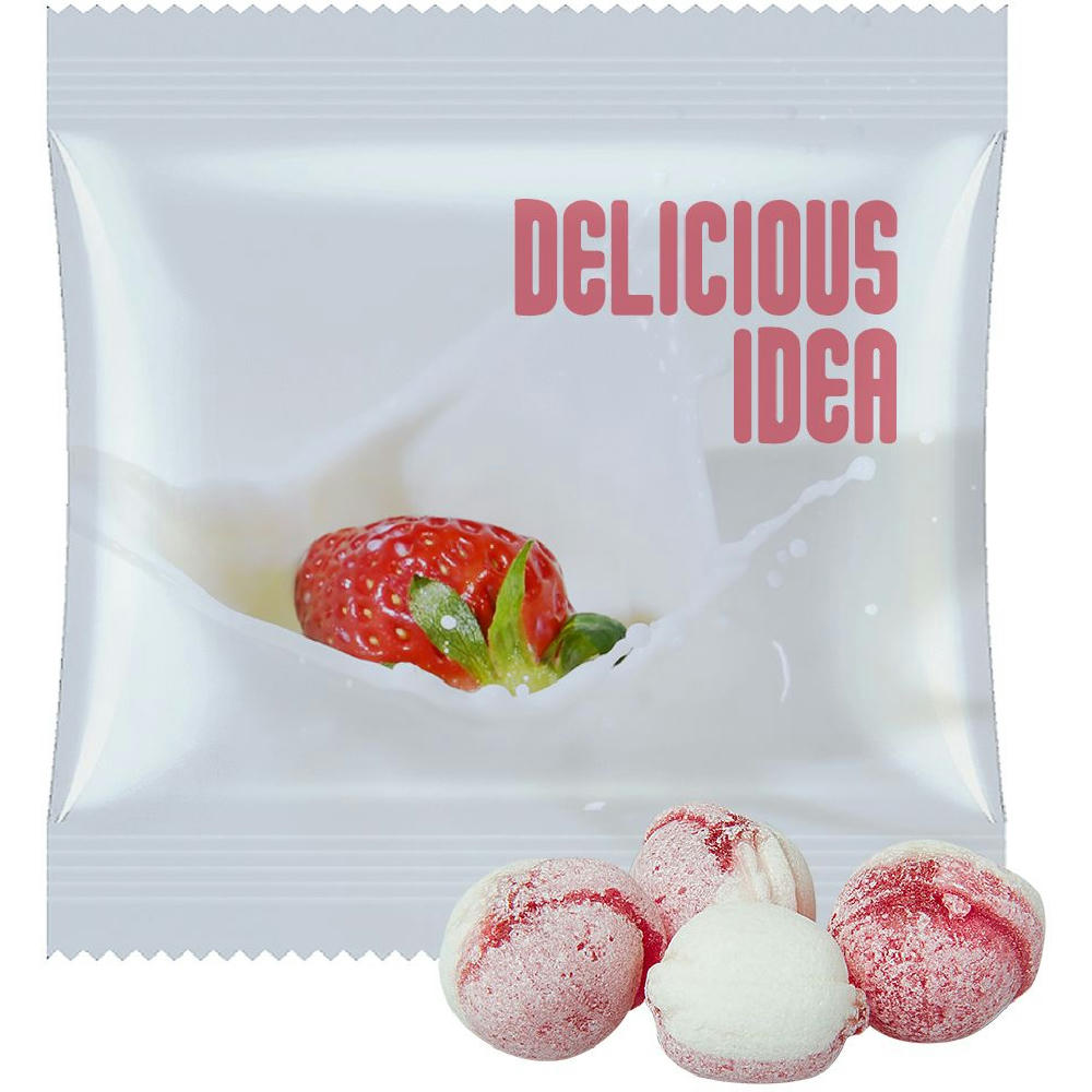 Erdbeer-Joghurt Bonbons, ca. 17g, Midi-Tüte Werbeartikel