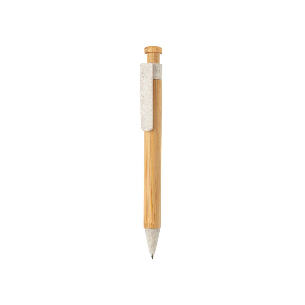 Bambus Stift mit Wheatstraw-Clip Werbeartikel