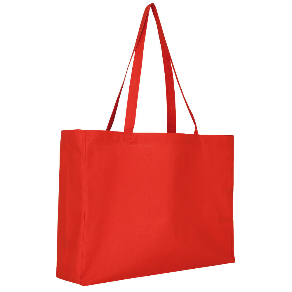 T10014-TEXXILLA Cotton-Shopper, ca. 140 g/m², ca. 48 x 36 cm, mit 12 cm Boden- und Seitenfalte, Werbeartikel