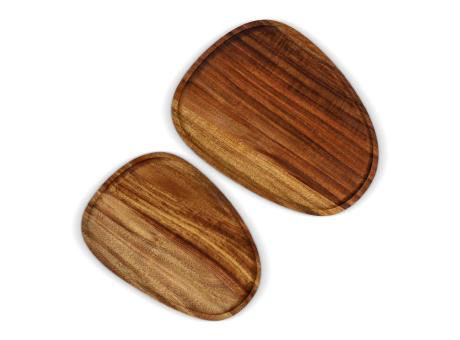 InSideOut 2er-Pack Holztabletts in Bioform Werbeartikel