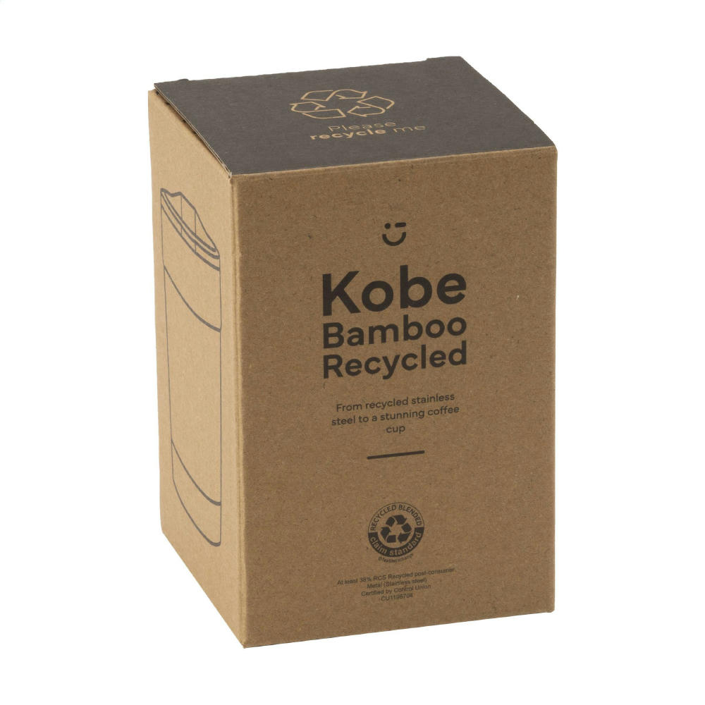 Kobe Bamboo RCS Recycled Steel 350 ml Kaffeebecher Werbeartikel