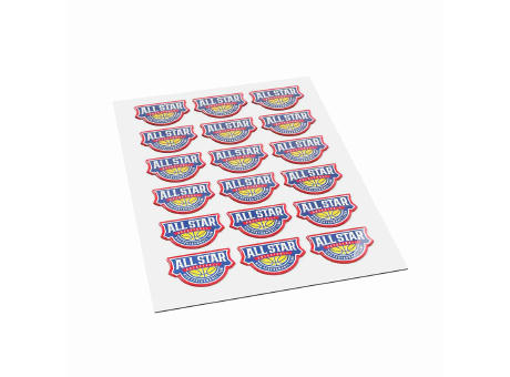 Doming Stickers on A4 sheet Werbeartikel