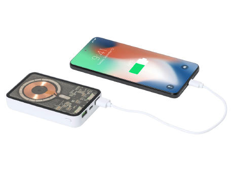 transparente Powerbank Fanor bedrucken