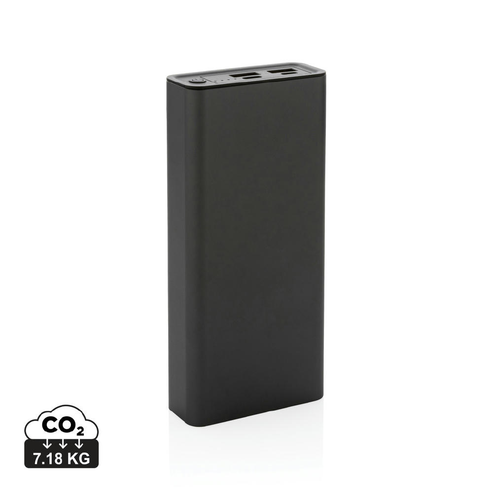 Product image Terra 20.000mAh 20W Powerbank aus RCS recyceltem Aluminium Werbeartikel