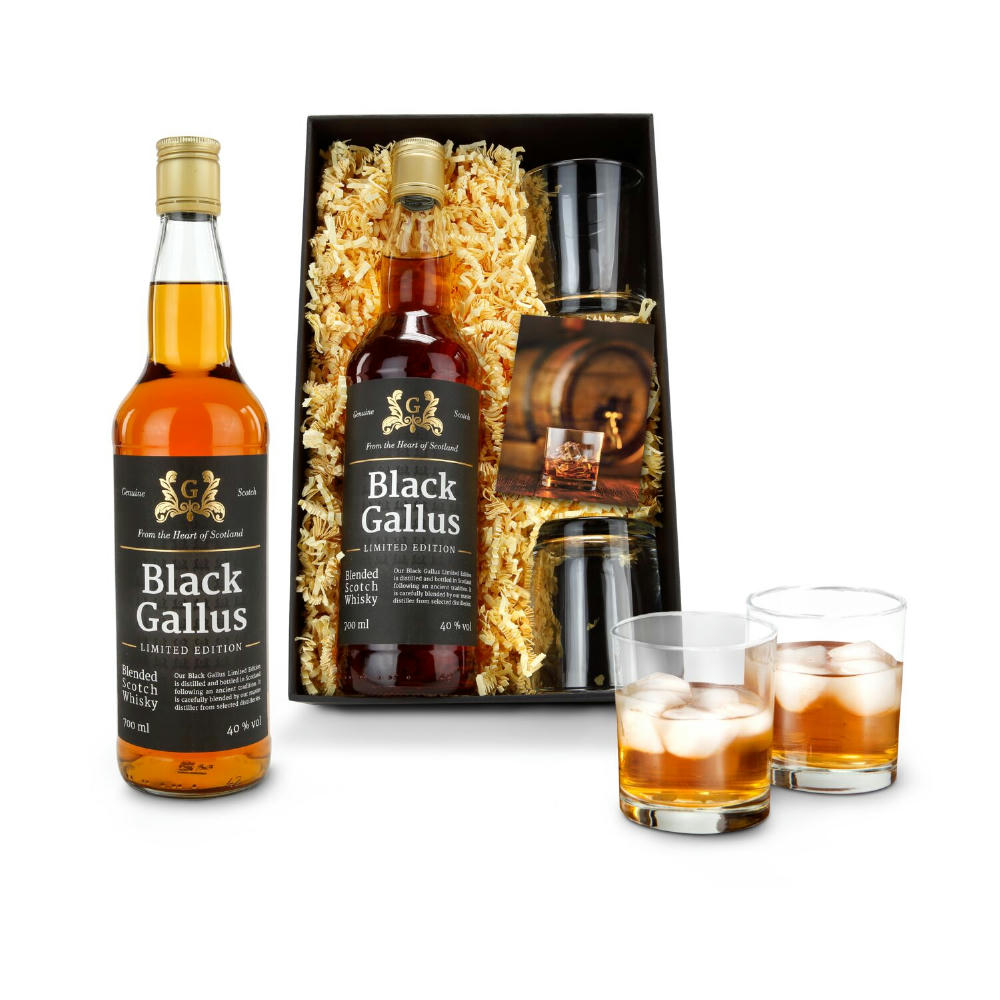 Product image Geschenkset / Präsenteset: Black Gallus Whisky Werbeartikel