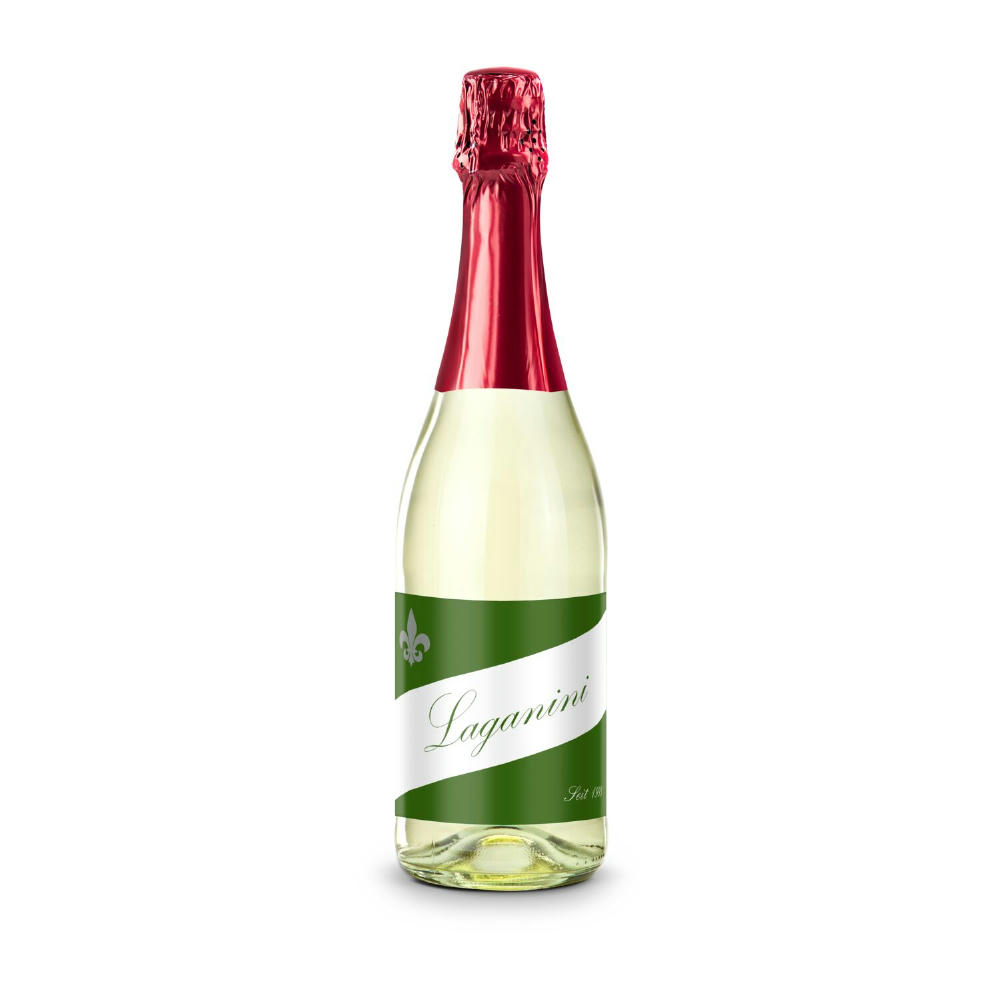 Sekt Cuvée - Flasche klar - Kapselfarbe Gold, 0,75 l Werbeartikel