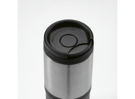 Orange Reisebecher recy. Edelstahl 600 ml  Werbeartikel