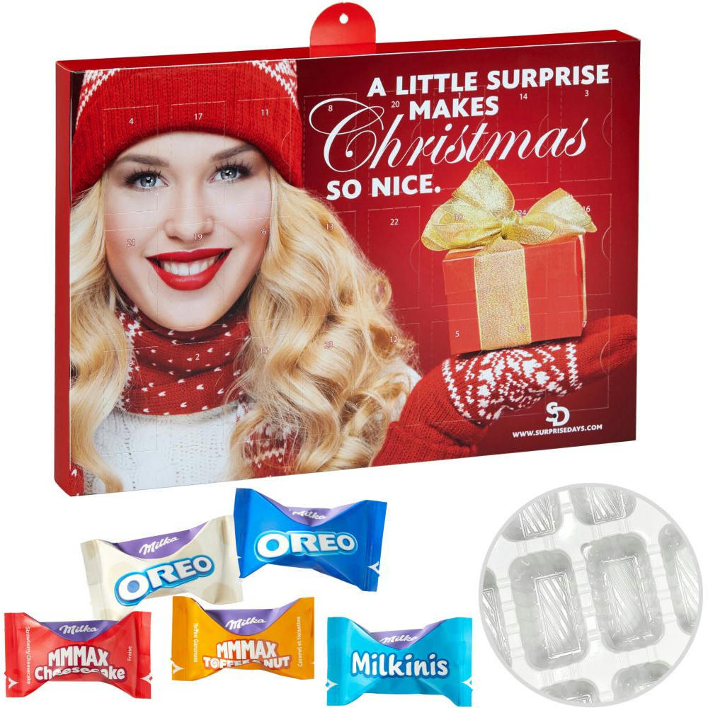 Product image Premium Präsent-Adventskalender mit Milka Favourites Mix Werbeartikel