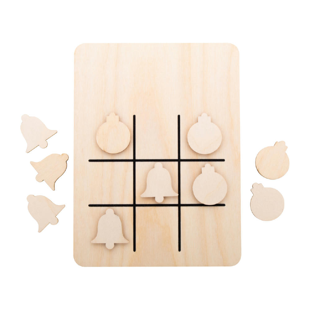 Weihnachtliches Tic-Tac-Toe Baumschmuck & Glocken TixTax Werbeartikel