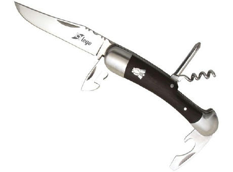 Multifunktionsmesser 'Tradition', schwarzes Staminaholz Werbeartikel