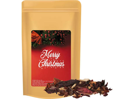 Product image Weihnachts Früchtetee, ca. 55g, Standbeutel Midi Werbeartikel