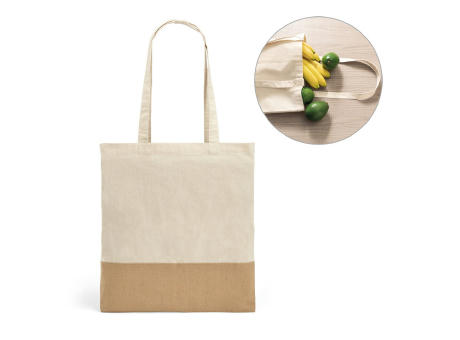 Product image MERCAT. Tasche aus 100% Baumwolle (160 g/m²) mit Details aus Jute-Imitat bedrucken