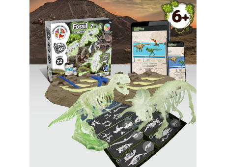 2 in 1 Fossil Excavation Kit I. Lernspiel für Kinder Werbeartikel