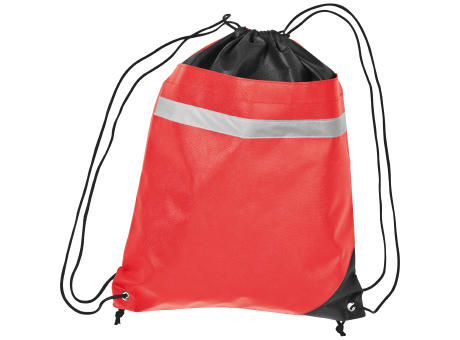 Non Woven Gymbag mit reflektierendem Streifen bedrucken