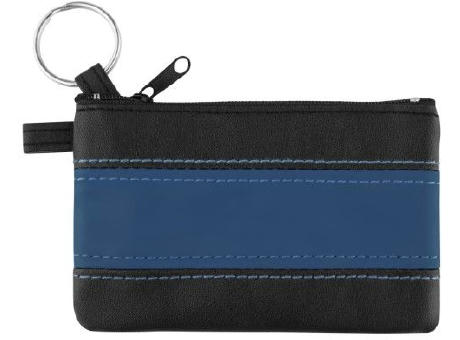 CreativDesign® Schlüsseltasche "ColourLogo" schwarz/blau Werbeartikel