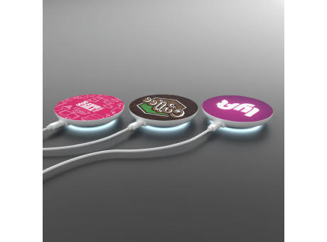 Kabelloses Schnellladegerät 15 W mit LED-Anzeige Werbeartikel