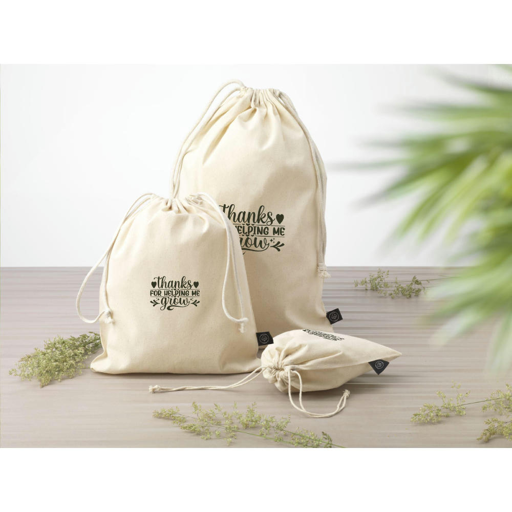 Gift Pouch Naturel GRS Recycled Cotton (150 g/m²) S Werbeartikel
