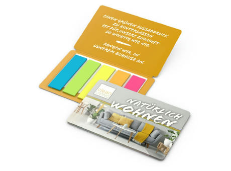 Haftmarker-Set Multi-Card Papiermarker Recycling, mikroperforierter Umschlag Werbeartikel