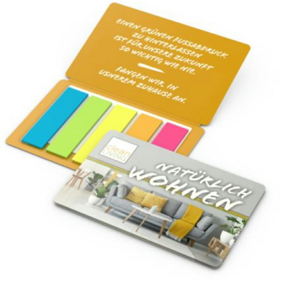 Product image Haftmarker-Set Multi-Card Papiermarker Recycling, mikroperforierter Umschlag Werbeartikel