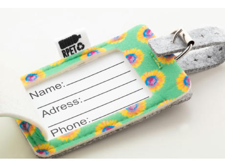 individueller RPET Kofferanhänger CreaFelt Tag Werbeartikel