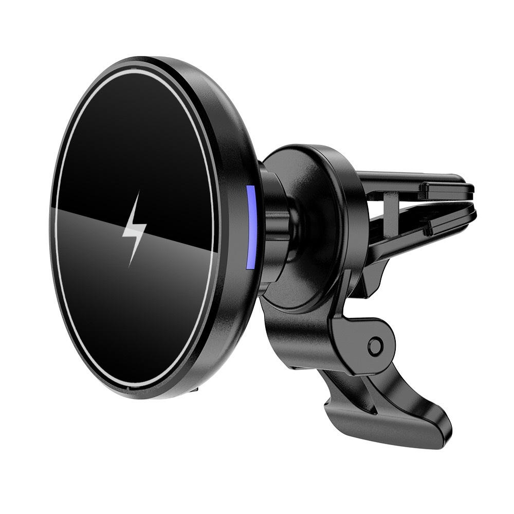 Product image Magnet Kfz Auto Handyhalterung 01 mit Wireless Charging 15W Schwarz Werbeartikel