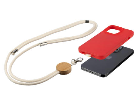 Schlüsselband aus Baumwolle mit Kordel Lucia Werbeartikel