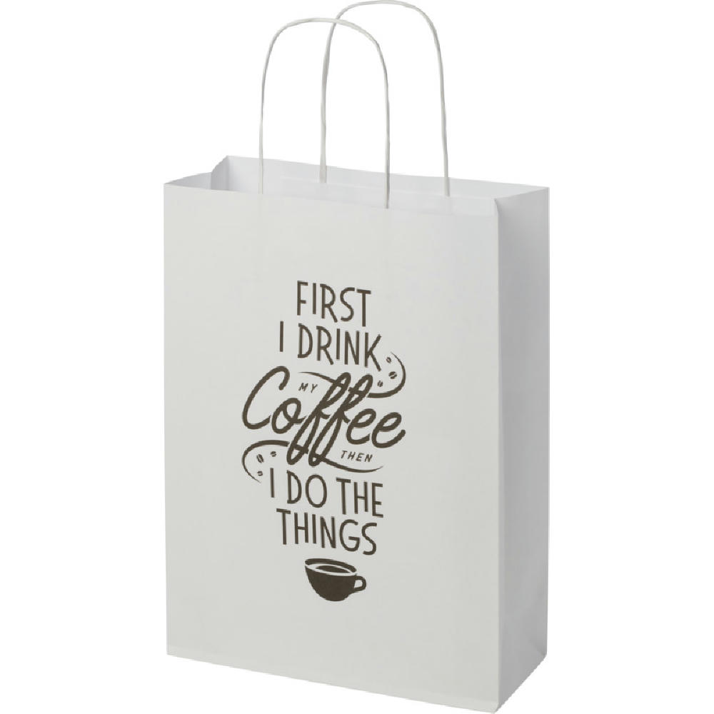 Product image Kraftpapiertasche 120 g/m² mit gedrehten Griffen – 24 × 9 × 32 cm Werbeartikel