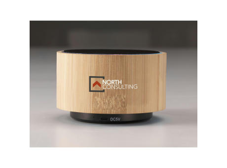 Wave Bamboo Wireless Speaker Werbeartikel