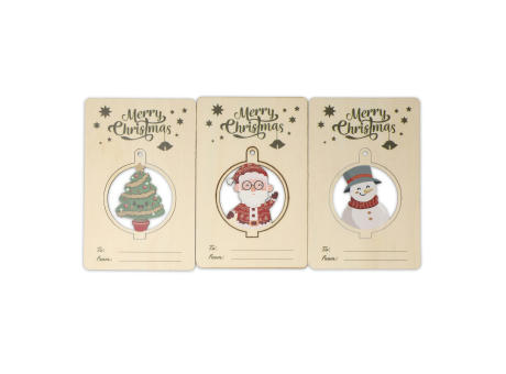 InSideOut Weihnachtsschmuck aus Holz 3er-Set Werbeartikel