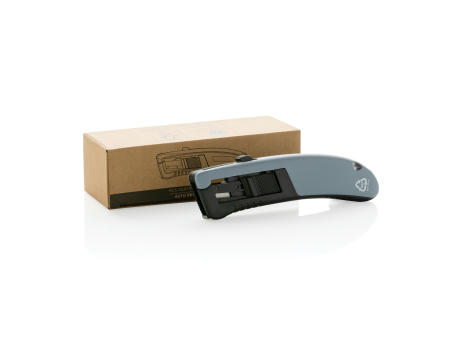 Sicherheitsmesser mit Auto-Rückzug aus RCS recyc. Kunststoff Werbeartikel