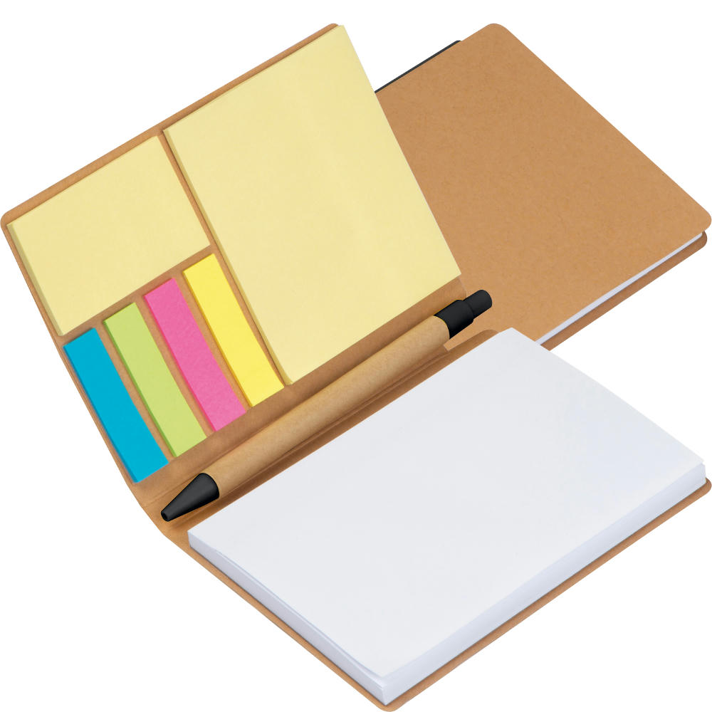 Product image Notizbuch mit Kugelschreiber und Haftnotizen Werbeartikel