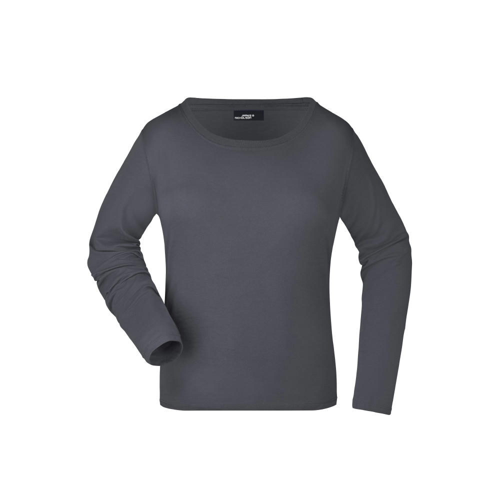 Product image Ladies' Shirt Long-Sleeved Medium - Langarm T-Shirt aus Single Jersey Werbeartikel