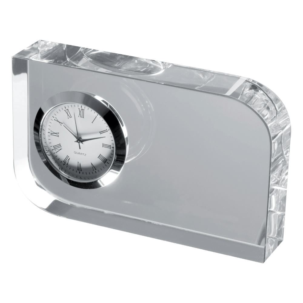 Product image Glasblock mit Uhr Werbeartikel