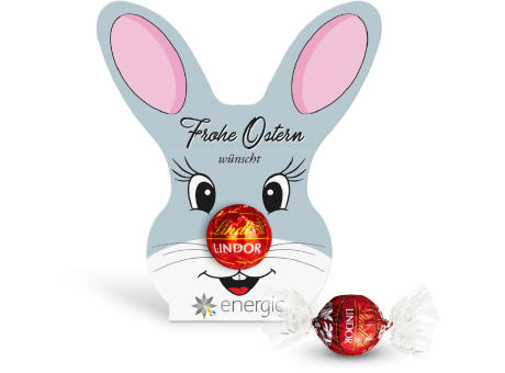 Lindt Lindor Kugel in Werbekartonage "Osterhase" bedrucken