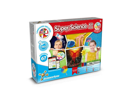 6 in 1 Super Science Kit II. Lernspiel lieferung inklusive einer kraftpapiertasche (100 g/m²) Werbeartikel