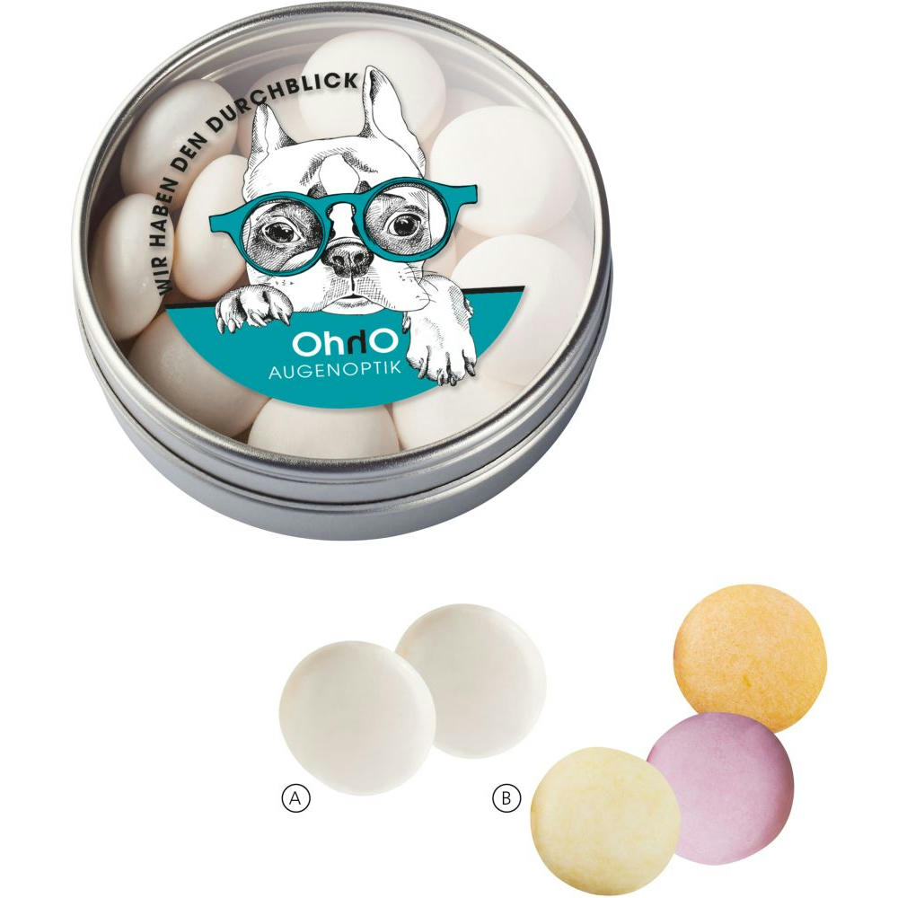 Product image Klarsichtdose mit mentos Werbeartikel