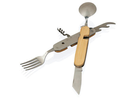 Bambus-Multifunktionsbesteck-Set Ainsley Werbeartikel