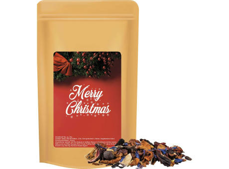 Christkindl Tee, ca. 50g, Standbeutel Midi Werbeartikel