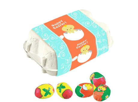 Product image Schoko Ostereier, ca. 25g, Eierkarton Werbeartikel